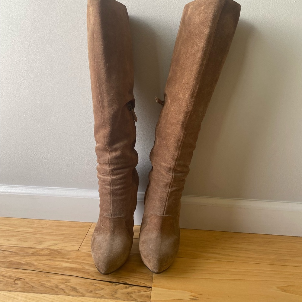 Givenchy Brown Suede Tall Heeled Boots size 38